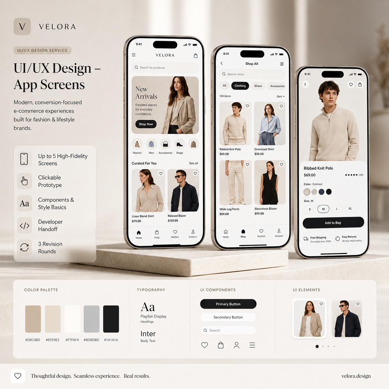 UI/UX Design - App Screens