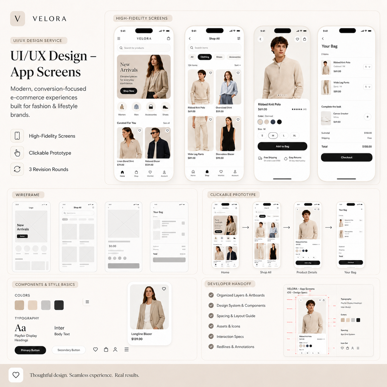 UI/UX Design - App Screens